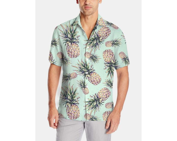 Allover Pineapple Print Hawaii Shirt