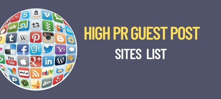 High PR Guest Post Sites List