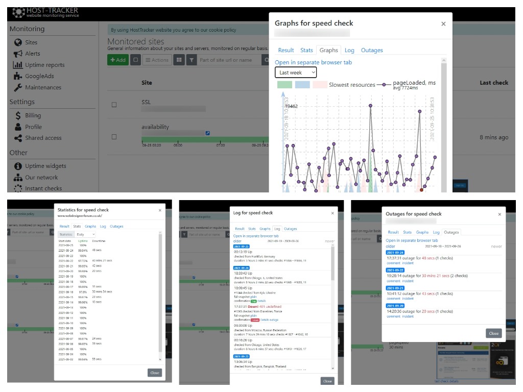 Website monitoring basic and advanced tools