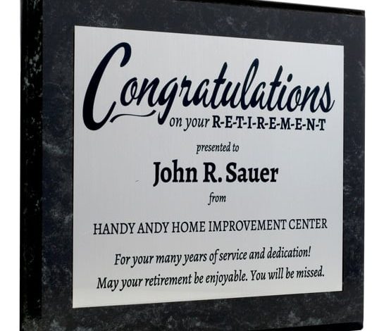 Retirement Plaques