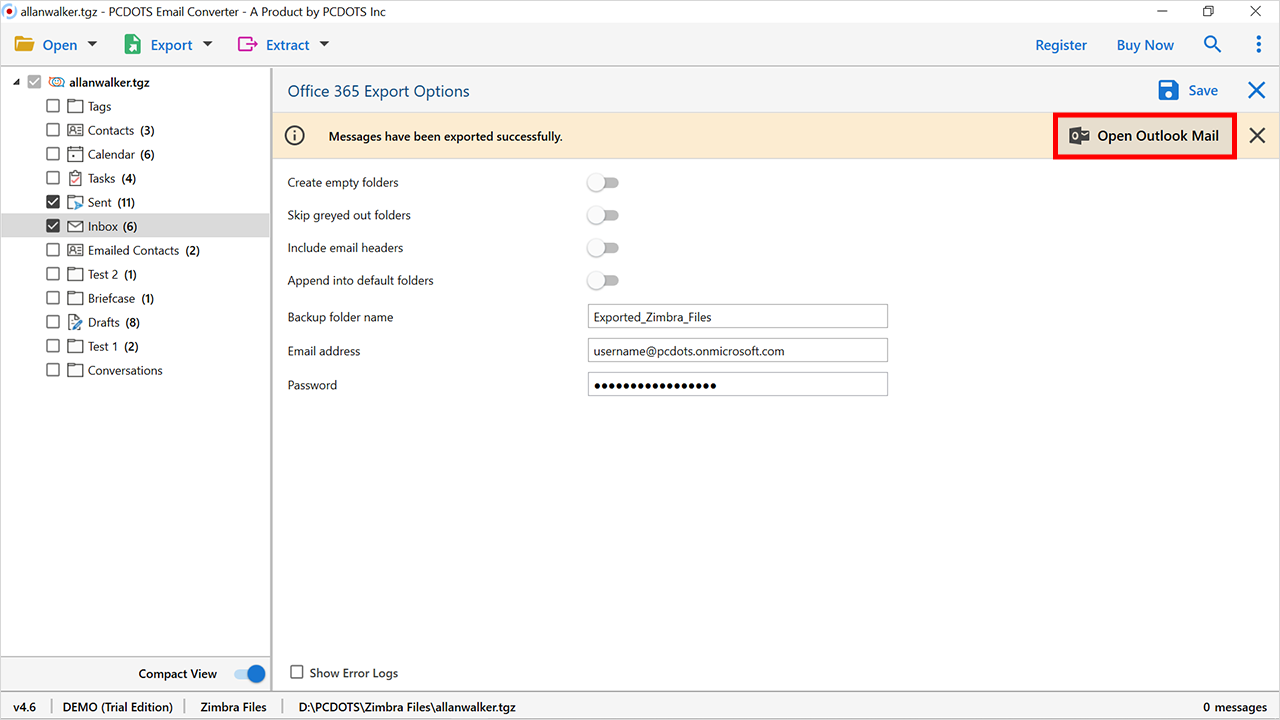 migrate zimbra to office 365