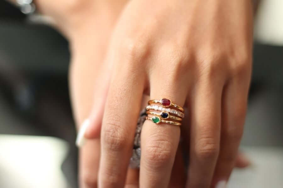 Gemstone Stackable Rings