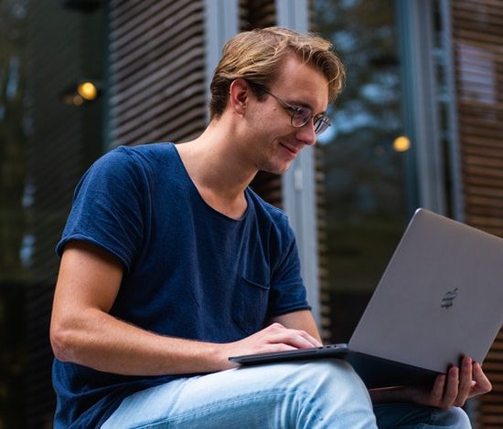 man on laptop