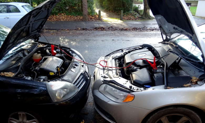 Jump starting a car battery