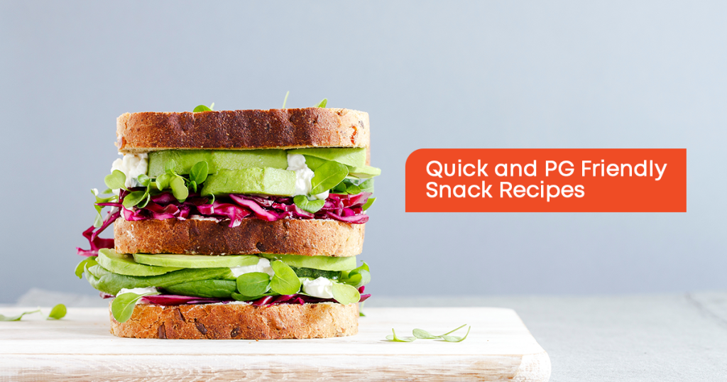 image with text as quick & easy snack recipe