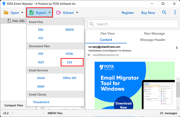 convert mbox to csv