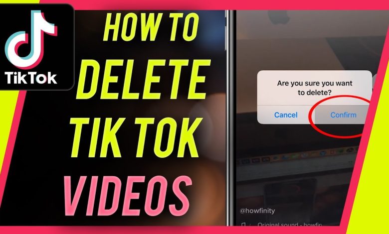 How to delete a toktok vedio